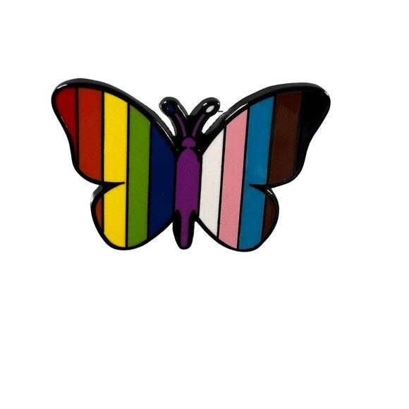 Monarch Rainbow Butterfly Lapel Pin Insect Brooch Badge Jewelry Accessories Pin - Picture 1 of 6